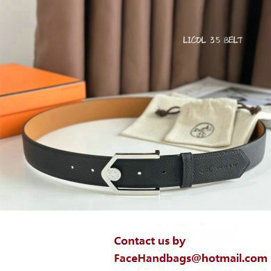 Hermes Licol belt buckle  &  Reversible leather strap 35 mm 03 2023